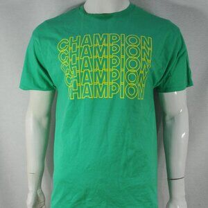 Champion Men's T shirt L Authentic Athleticwear Printed Tee Green NWT